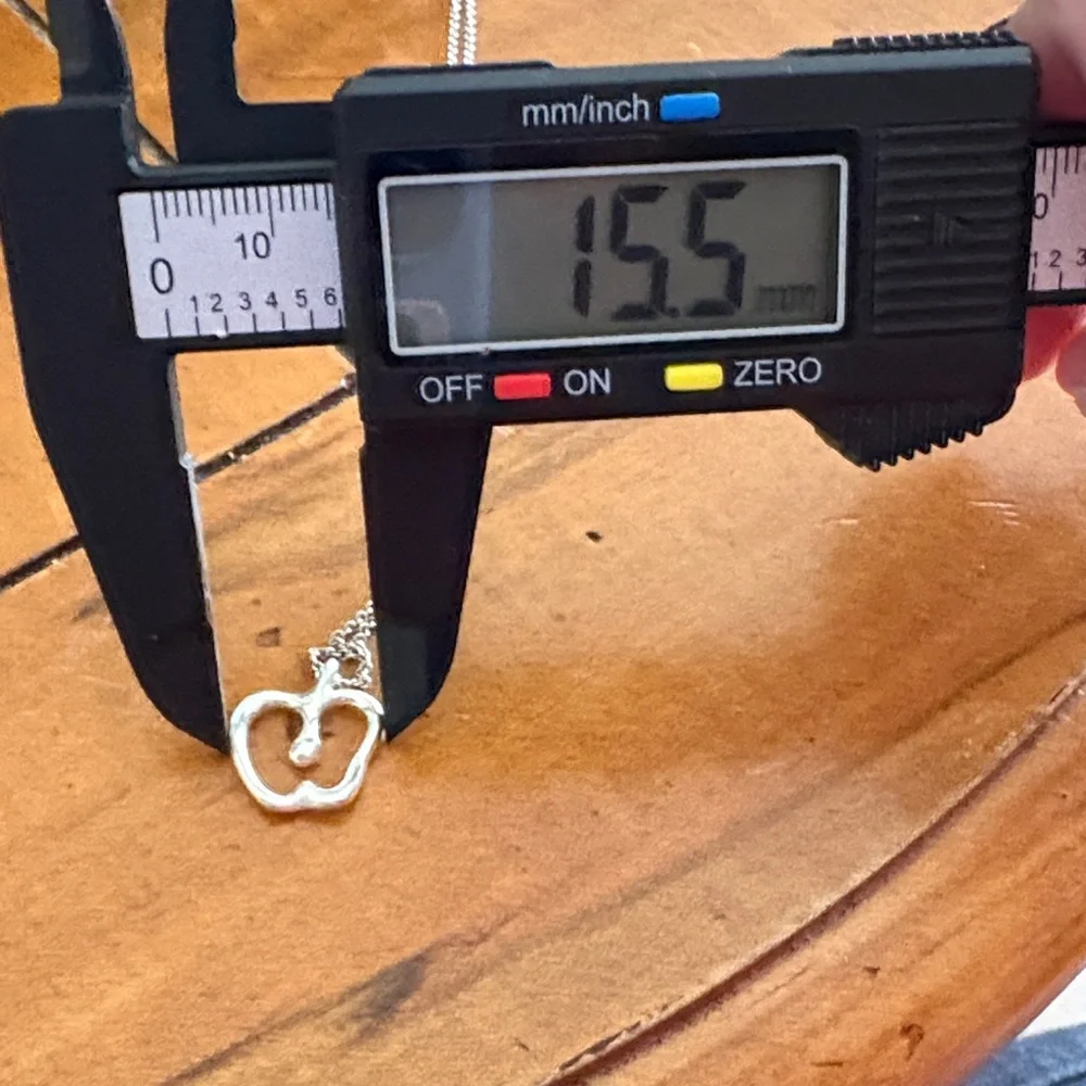 Tiffany & Co. Else Peretti Apple 15mm Necklace Pendant Sterling Silver 16" - Picture 13 of 14